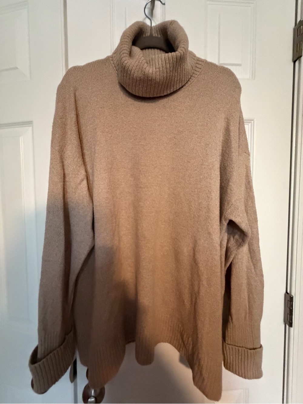 Old Navy Camel/Tan Cowl Neck Sweater - Cozy Ribbed Collar